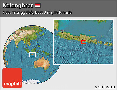 Satellite Location Map of Kalangbret