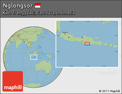 Savanna Style Location Map of Nglongsor