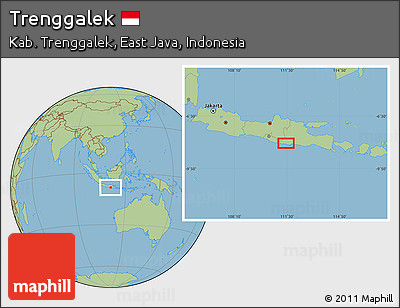 Savanna Style Location Map of Trenggalek