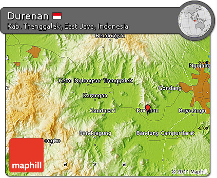 Physical Map of Durenan