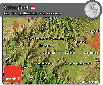 Satellite Map of Kalangbret