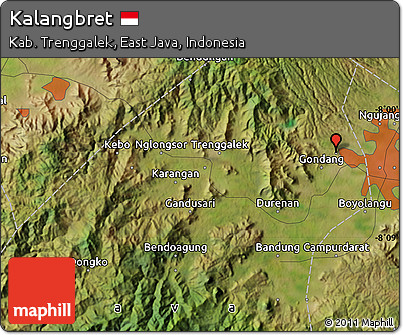 Satellite Map of Kalangbret
