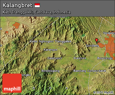Satellite Map of Kalangbret