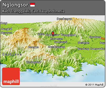 Physical Panoramic Map of Nglongsor