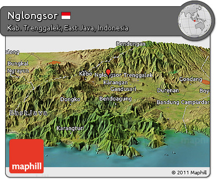 Satellite Panoramic Map of Nglongsor