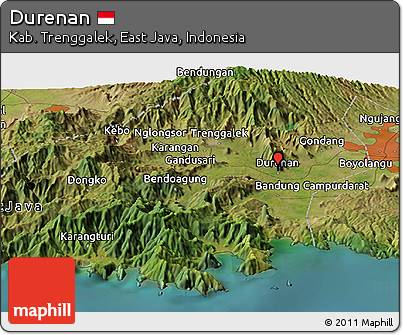 Satellite Panoramic Map of Durenan