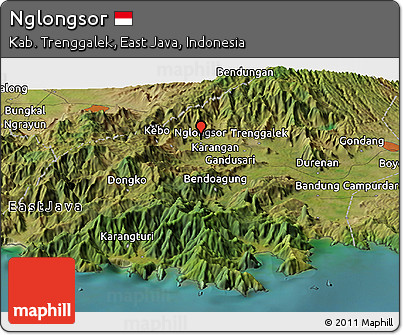 Satellite Panoramic Map of Nglongsor