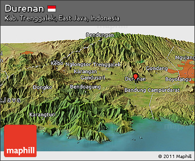 Satellite Panoramic Map of Durenan