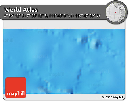 Shaded Relief 3D Map of the Area around 8° 12' 42" S, 111° 16' 30" W