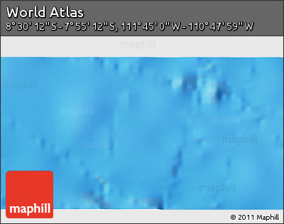 Shaded Relief 3D Map of the Area around 8° 12' 42" S, 111° 16' 30" W