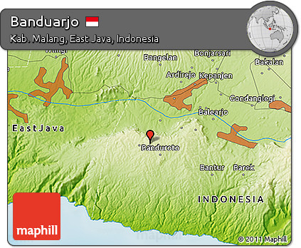 Physical 3D Map of Banduarjo