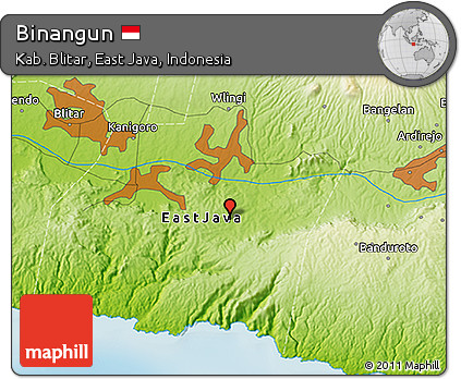 Physical 3D Map of Binangun