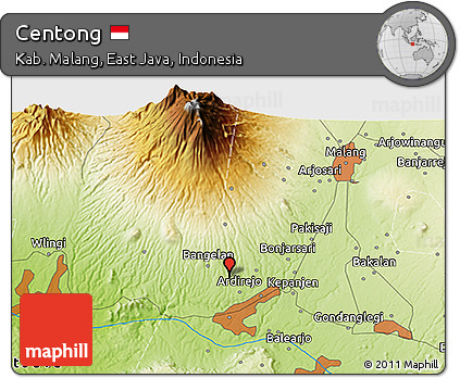 Physical 3D Map of Centong