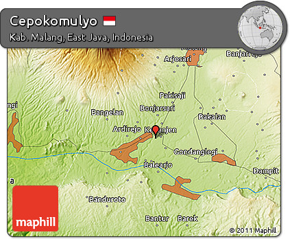Physical 3D Map of Cepokomulyo