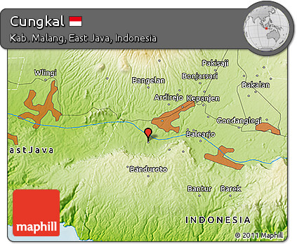 Physical 3D Map of Cungkal
