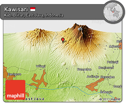 Physical 3D Map of Kawisari