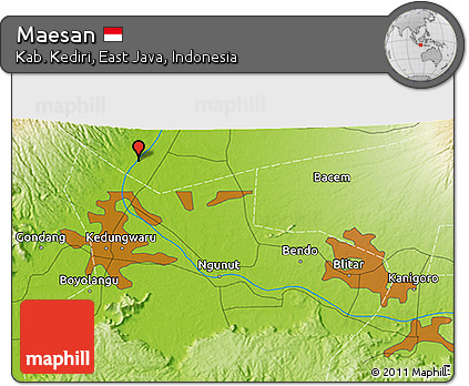 Physical 3D Map of Maesan