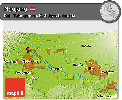 Physical 3D Map of Ngujang