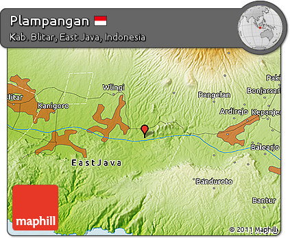 Physical 3D Map of Plampangan