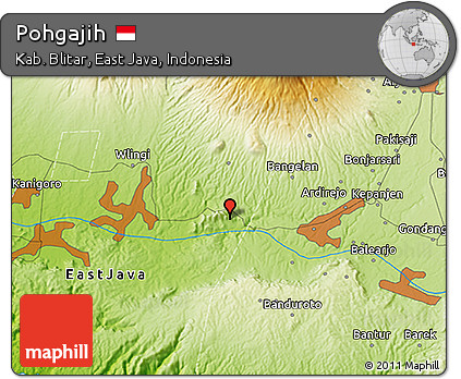 Physical 3D Map of Pohgajih
