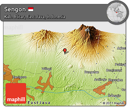 Physical 3D Map of Sengon
