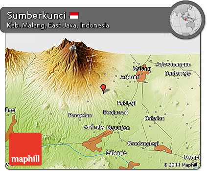 Physical 3D Map of Sumberkunci