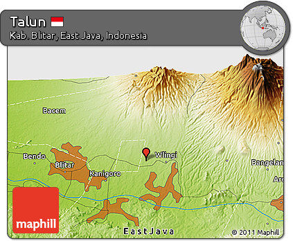 Physical 3D Map of Talun