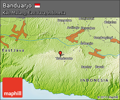 Physical 3D Map of Banduarjo