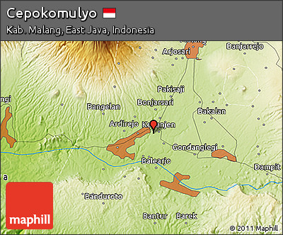 Physical 3D Map of Cepokomulyo