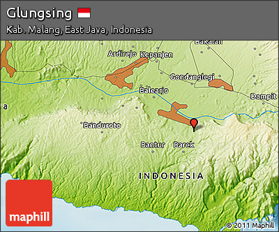 Physical 3D Map of Glungsing