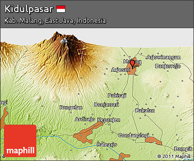 Physical 3D Map of Kidulpasar