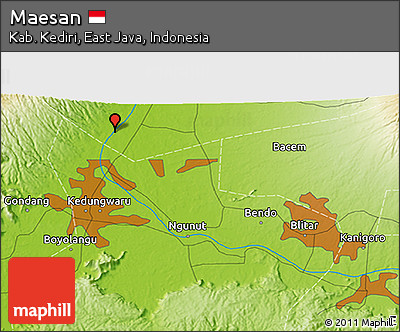 Physical 3D Map of Maesan
