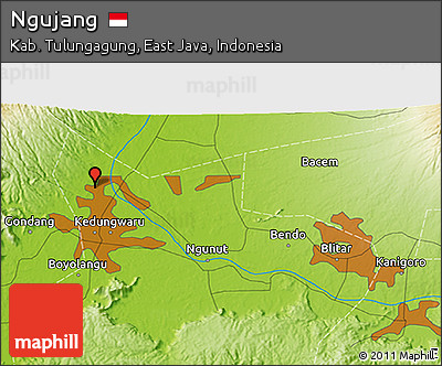 Physical 3D Map of Ngujang