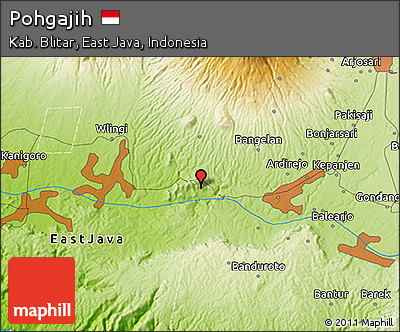 Physical 3D Map of Pohgajih
