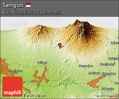 Physical 3D Map of Sengon