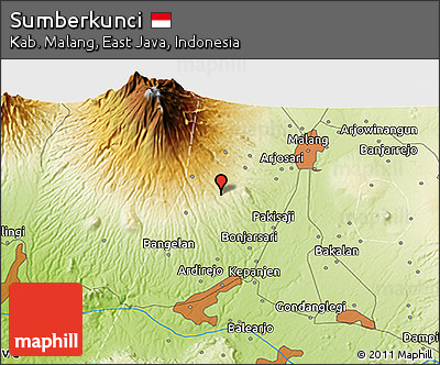 Physical 3D Map of Sumberkunci