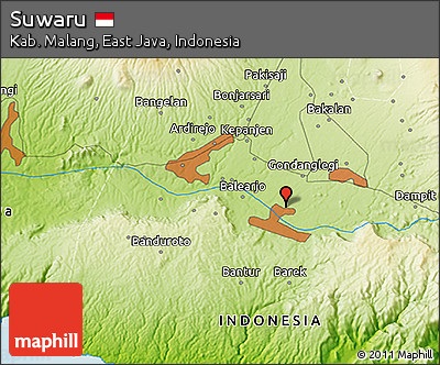 Physical 3D Map of Suwaru