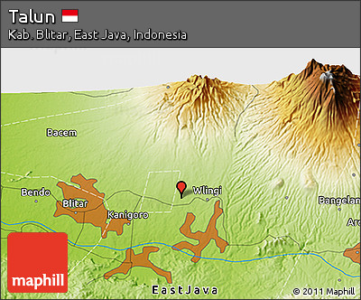 Physical 3D Map of Talun