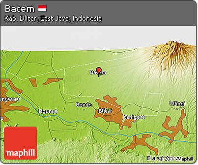 Physical 3D Map of Bacem