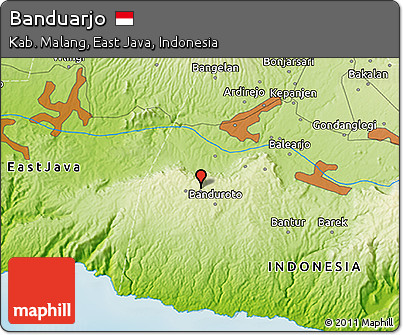 Physical 3D Map of Banduarjo
