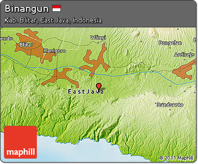Physical 3D Map of Binangun