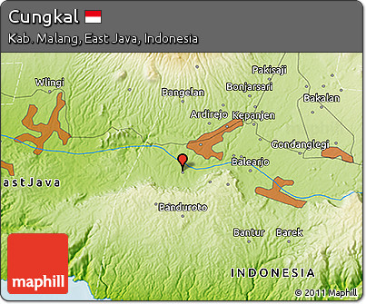 Physical 3D Map of Cungkal