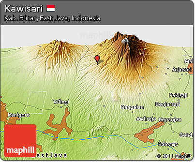 Physical 3D Map of Kawisari