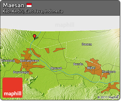 Physical 3D Map of Maesan