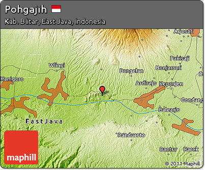 Physical 3D Map of Pohgajih