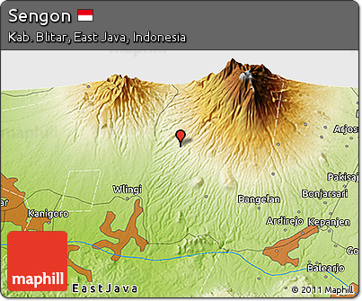 Physical 3D Map of Sengon