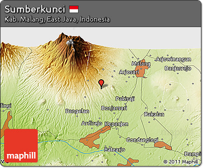 Physical 3D Map of Sumberkunci