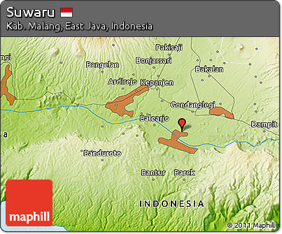 Physical 3D Map of Suwaru