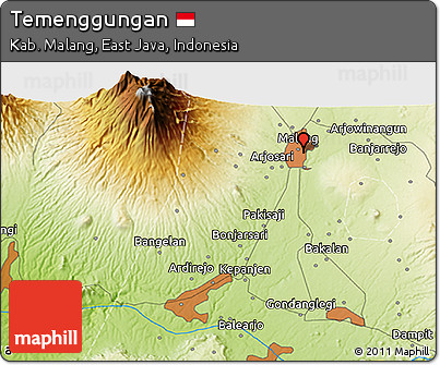 Physical 3D Map of Temenggungan