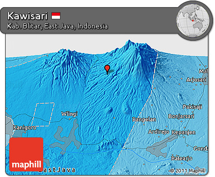 Political 3D Map of Kawisari